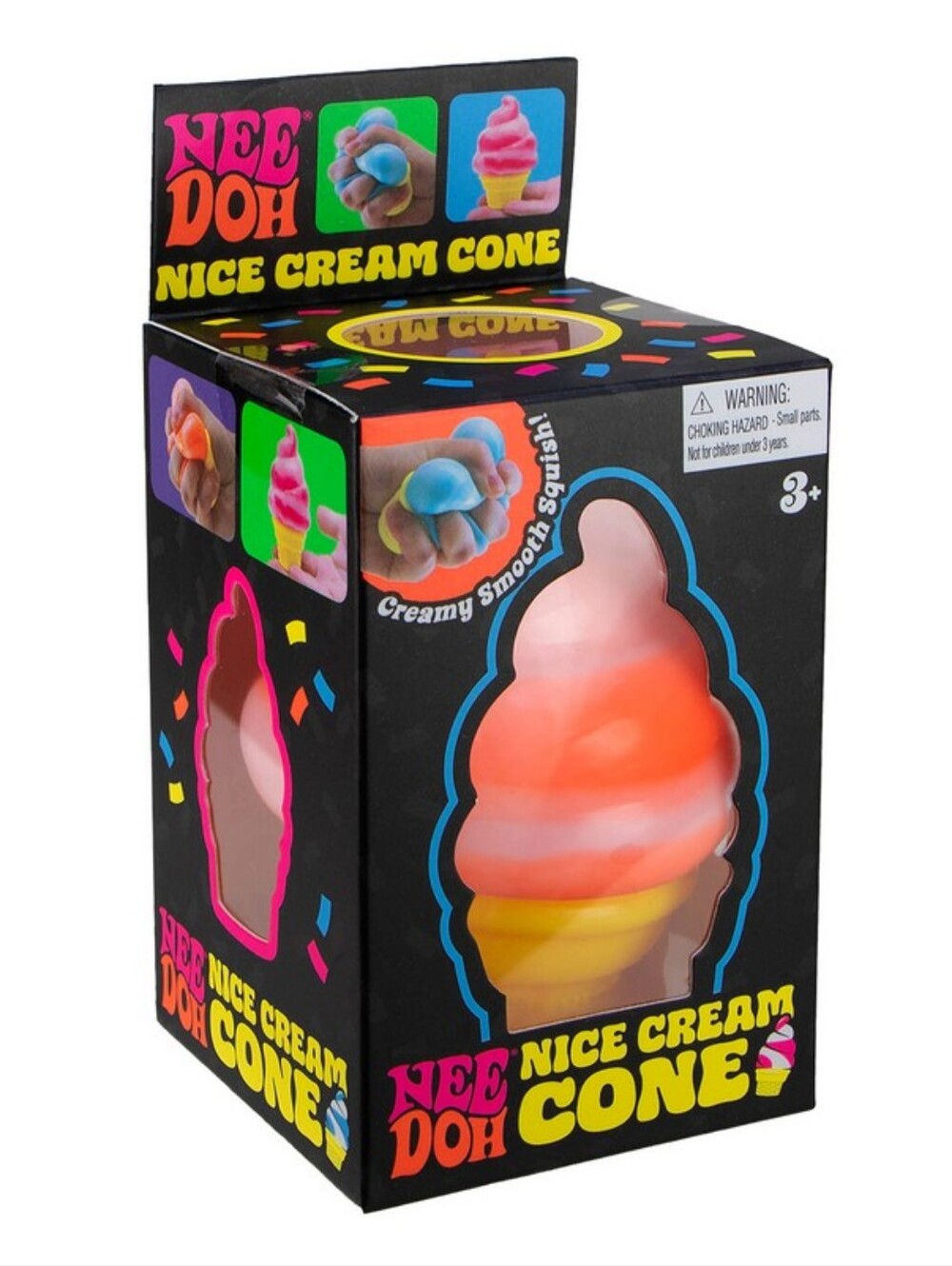 Nice Cream Cone Squishy Toy - Orange & Yellow